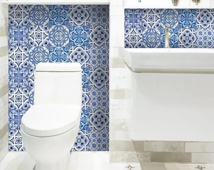 7" X 7" Bluebell Lina Removable Peel and Stick Tiles - Homeroots - Flyclothing LLC