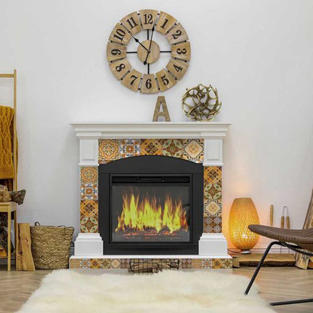 5" X 5" Golden Multi Mosaic Peel and Stick Tiles - Homeroots - Flyclothing LLC