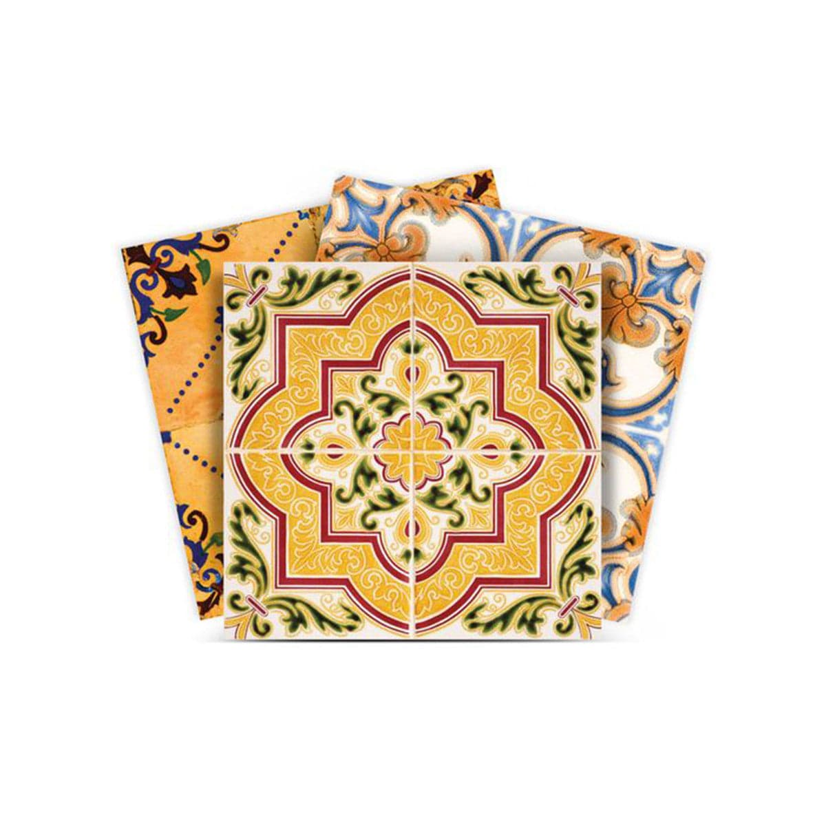 7" X 7" Golden Multi Mosaic Peel and Stick Tiles - Homeroots - Flyclothing LLC