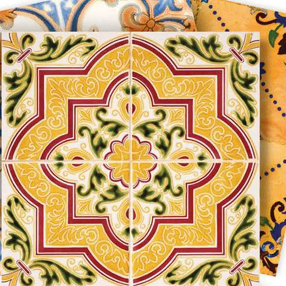 8" X 8" Golden Multi Mosaic Peel and Stick Tiles - Homeroots - Flyclothing LLC