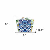 5" X 5" Lima Multi Mosaic Peel and Stick Tiles - Homeroots - Flyclothing LLC