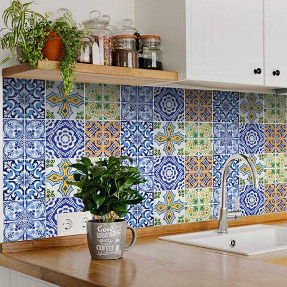 6" X 6" Lima Multi Mosaic Peel and Stick Tiles - Homeroots - Flyclothing LLC