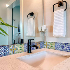 6" X 6" Lima Multi Mosaic Peel and Stick Tiles - Homeroots