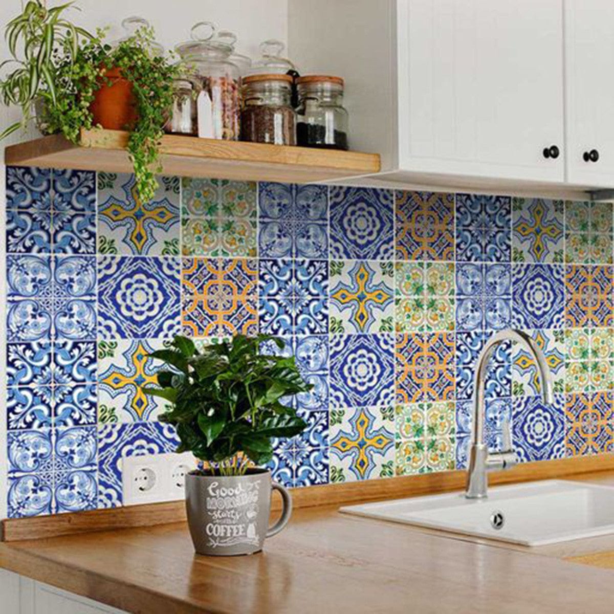 7" X 7" Lima Multi Mosaic Peel and Stick Tiles - Homeroots - Flyclothing LLC