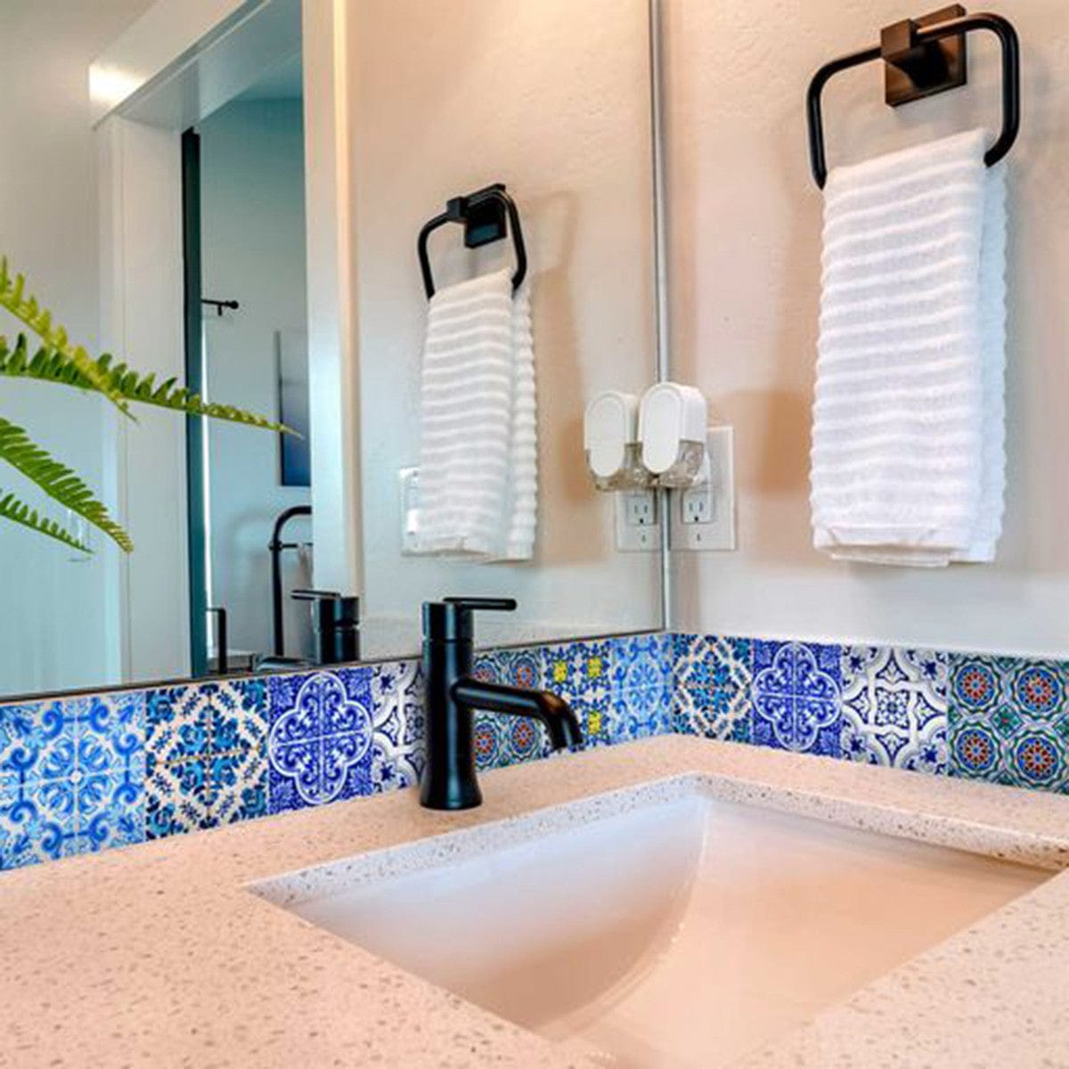 4" X 4" Greta Multi Mosaic Peel And Stick Tiles - Homeroots - Flyclothing LLC