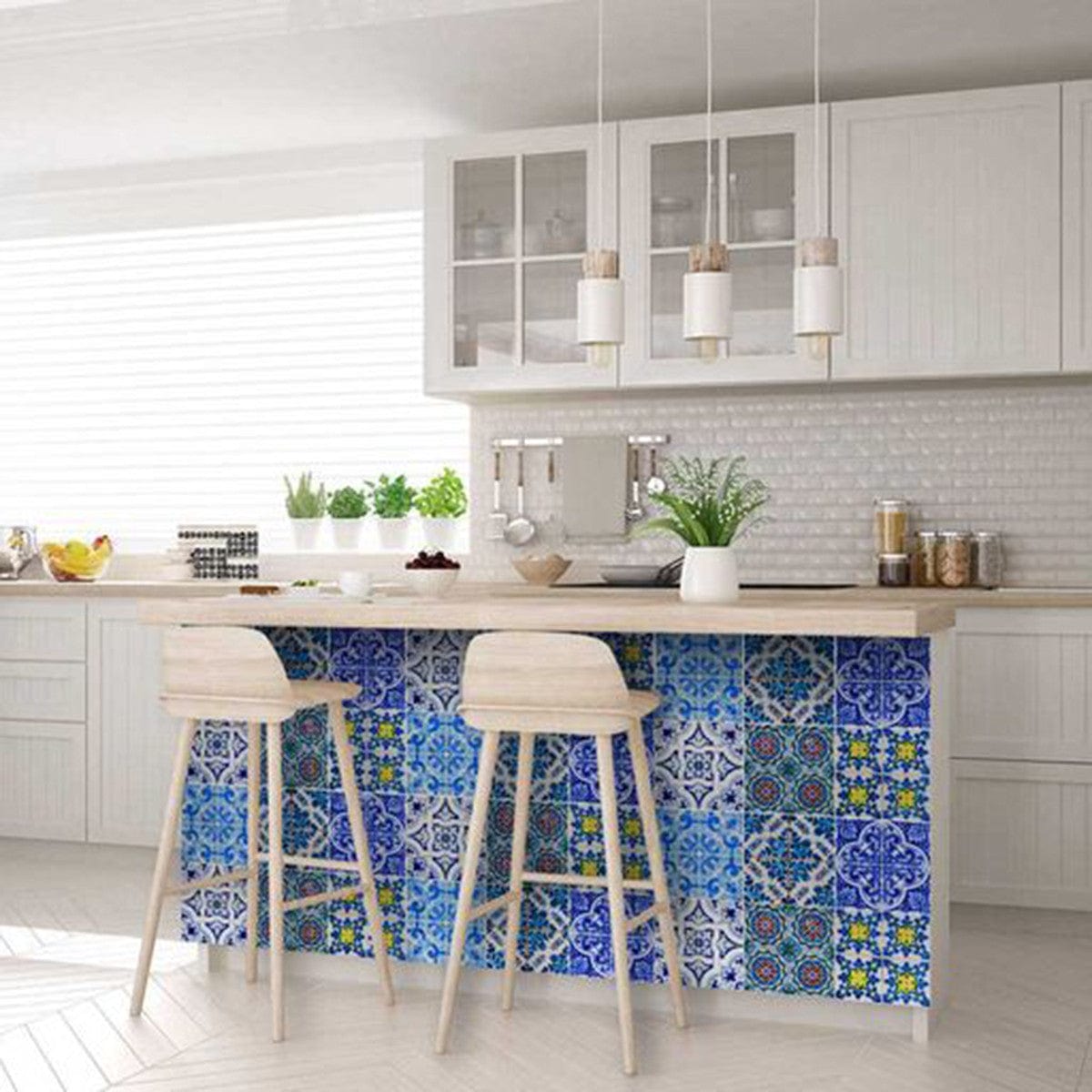 8" X 8" Greta Multi Mosaic Peel and Stick Tiles - Homeroots - Flyclothing LLC