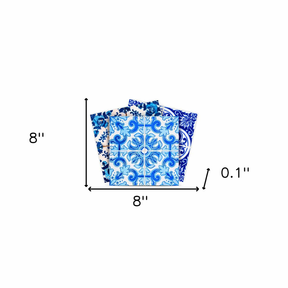 8" X 8" Greta Multi Mosaic Peel and Stick Tiles - Homeroots - Flyclothing LLC