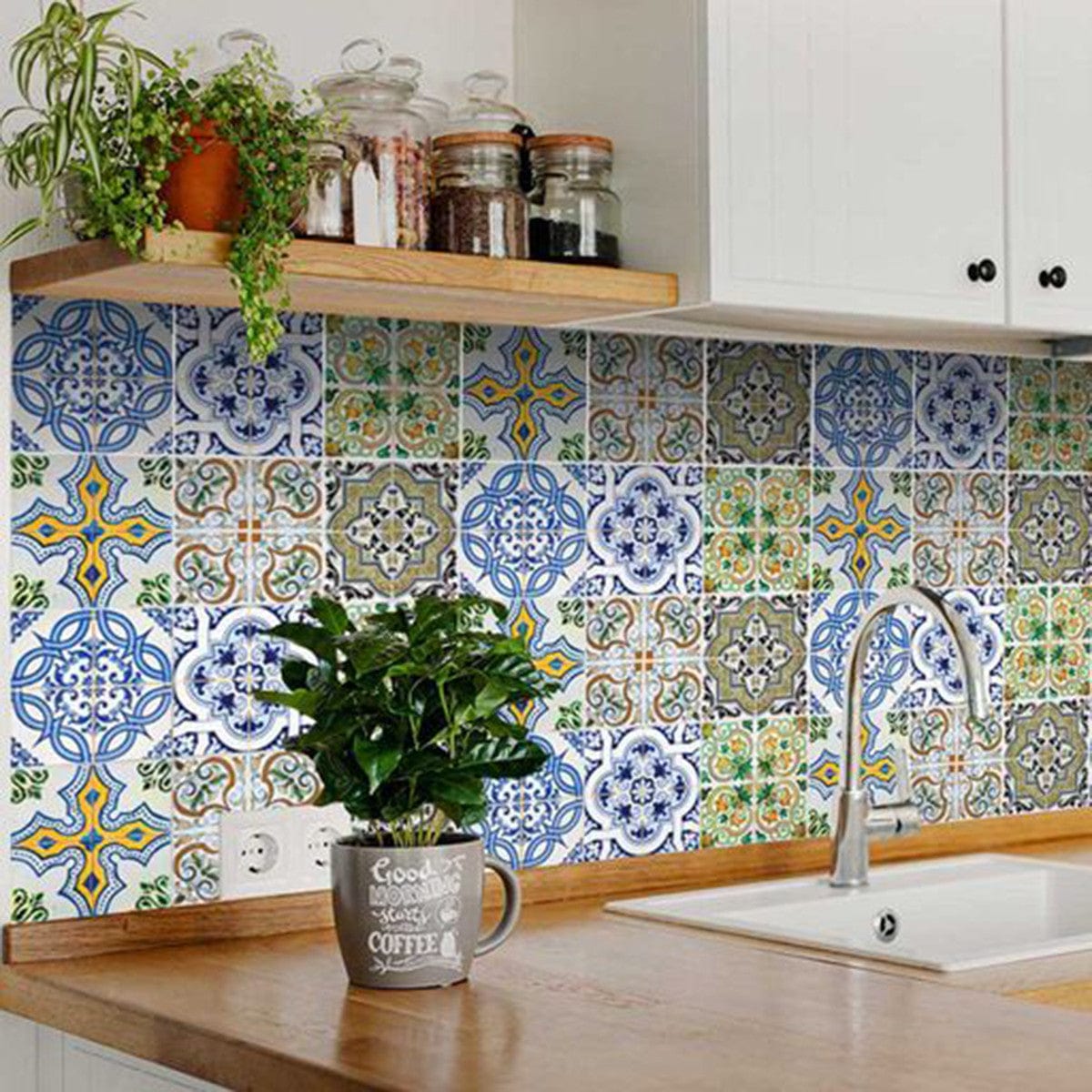 4" X 4" Cana Multi Mosaic Peel And Stick Tiles - Homeroots - Flyclothing LLC