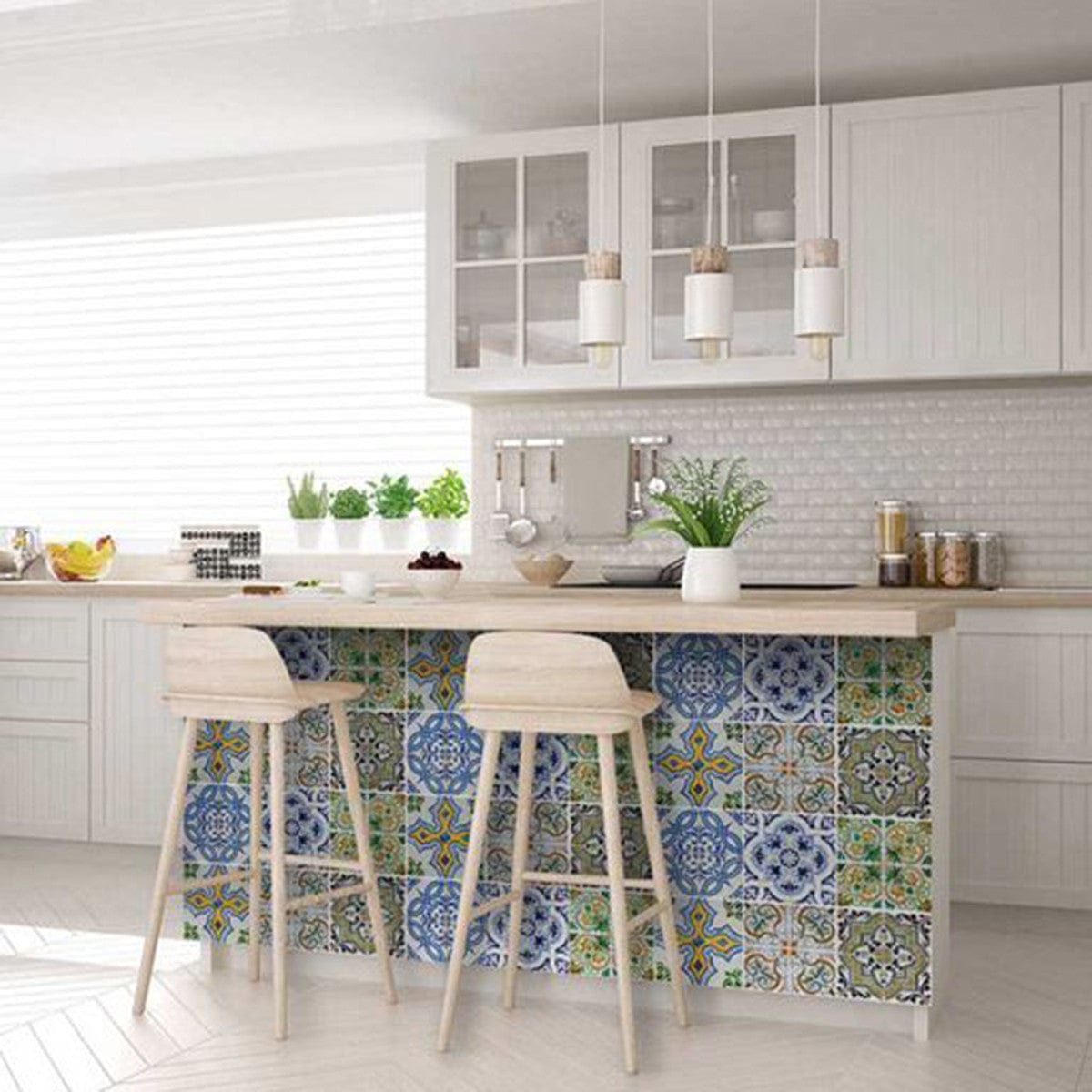 6" X 6" Cana Multi Mosaic Peel and Stick Tiles - Homeroots