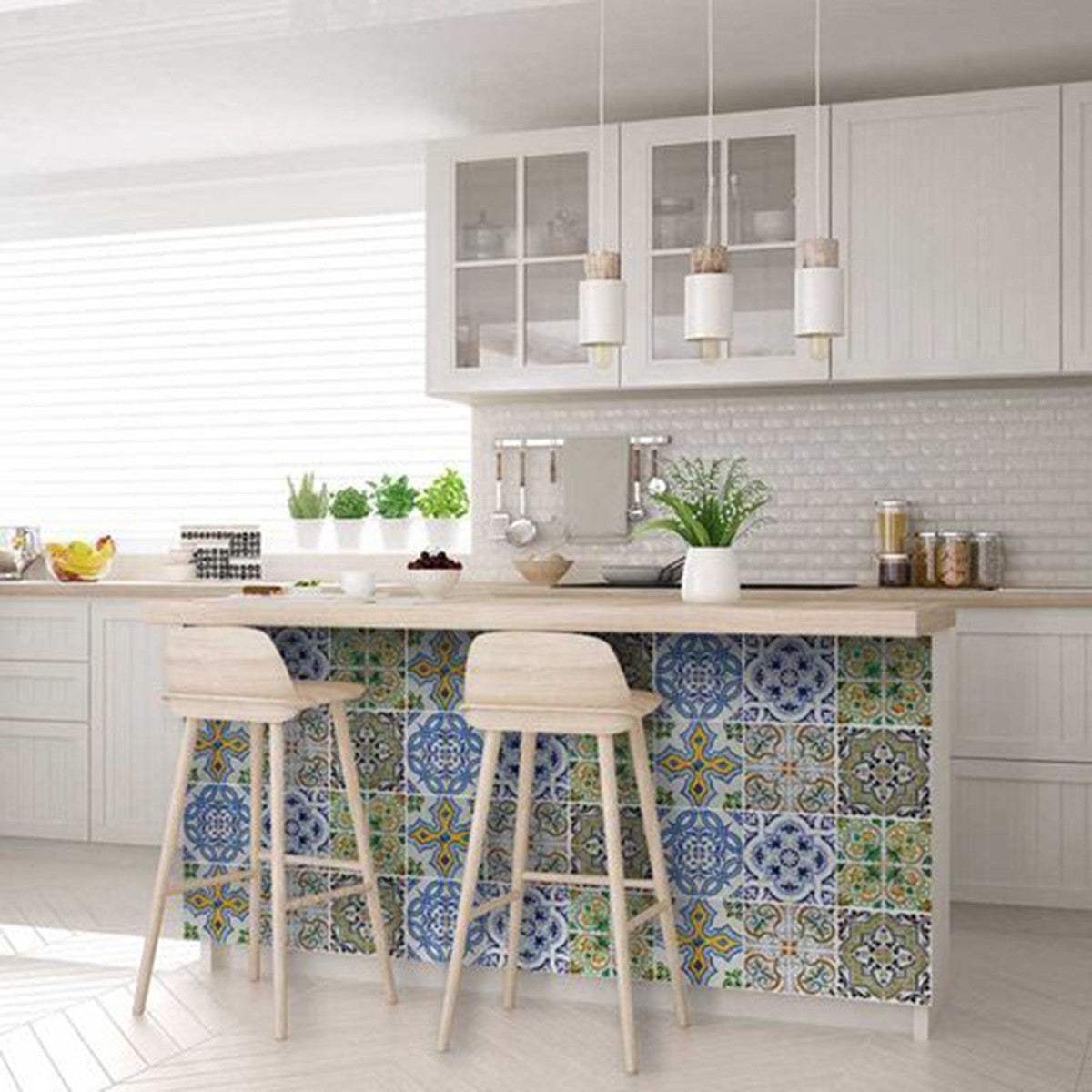 7" X 7" Cana Multi Mosaic Peel and Stick Tiles - Homeroots - Flyclothing LLC