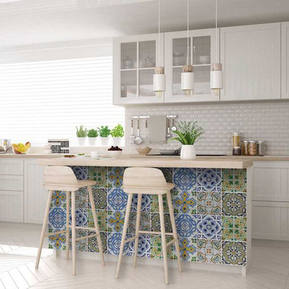 8" X 8" Cana Multi Mosaic Peel and Stick Tiles - Homeroots - Flyclothing LLC