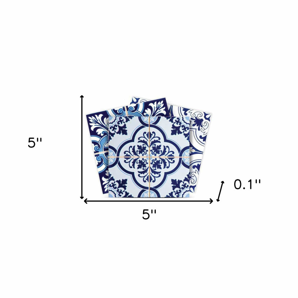 5" X 5" Azul Multi Mosaic Peel and Stick Tiles - Homeroots - Flyclothing LLC