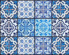 4" X 4" Azul Gianna Peel And Stick Tiles