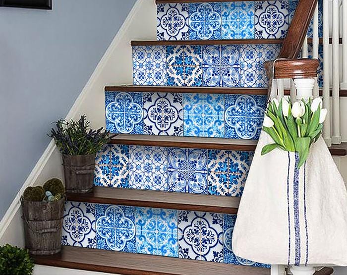 5" X 5" Azul Gianna Peel and Stick Tiles - Homeroots - Flyclothing LLC