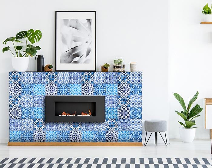 5" X 5" Azul Gianna Peel and Stick Tiles - Homeroots - Flyclothing LLC