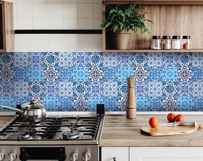 5" X 5" Azul Gianna Peel and Stick Tiles - Homeroots - Flyclothing LLC