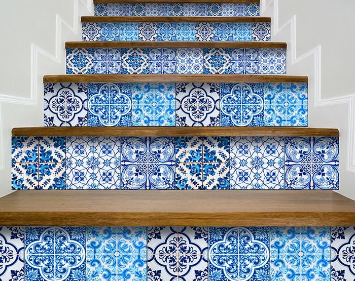 5" X 5" Azul Gianna Peel and Stick Tiles - Homeroots - Flyclothing LLC