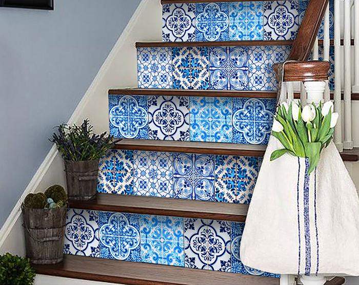 7" X 7" Azul Gianna Peel and Stick Tiles - Homeroots - Flyclothing LLC