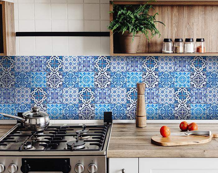 7" X 7" Azul Gianna Peel and Stick Tiles - Homeroots - Flyclothing LLC