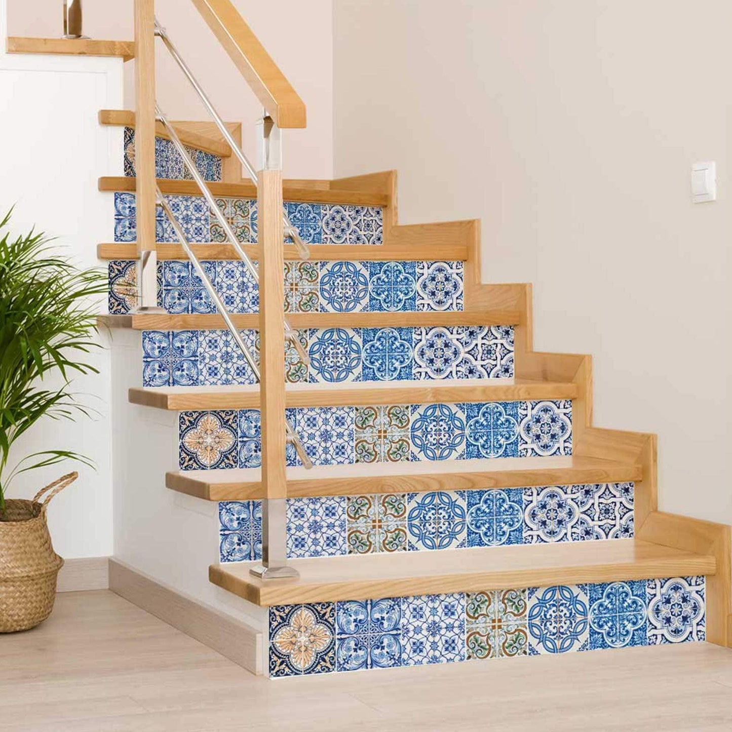 6" X 6" Blue Manna Peel And Stick Removable Tiles - Homeroots - Flyclothing LLC