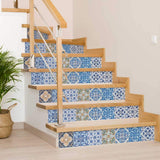 6" X 6" Blue Manna Peel And Stick Removable Tiles - Homeroots - Flyclothing LLC