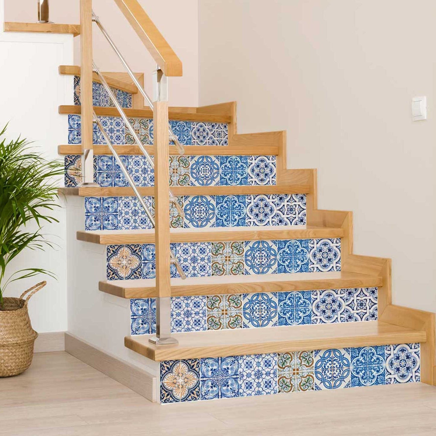 7" X 7" Blue Manna Peel And Stick Removable Tiles - Homeroots - Flyclothing LLC