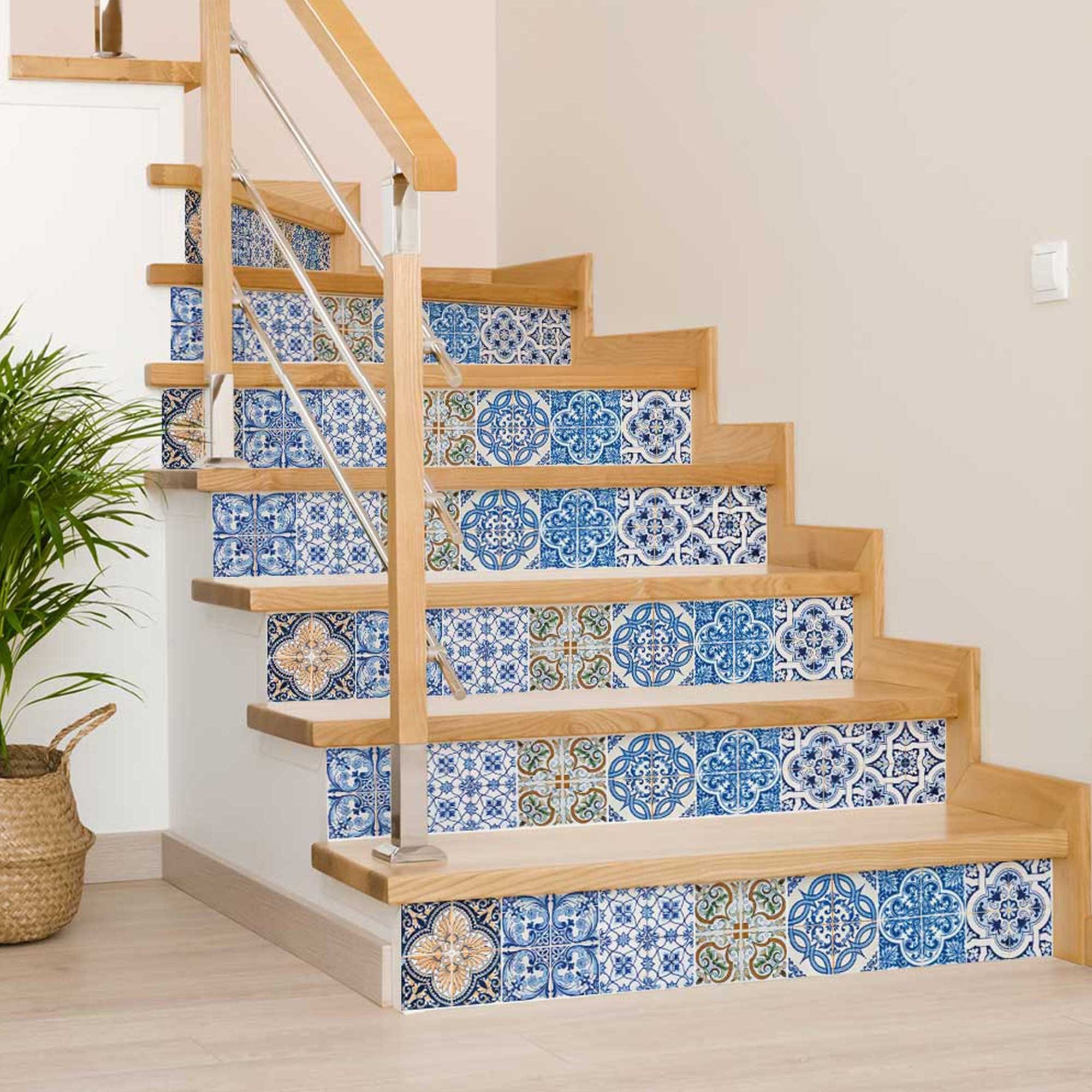 7" X 7" Blue Manna Peel And Stick Removable Tiles - Homeroots - Flyclothing LLC