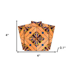 4" X 4" Golden Rio Removable  Peel And Stick Tiles
