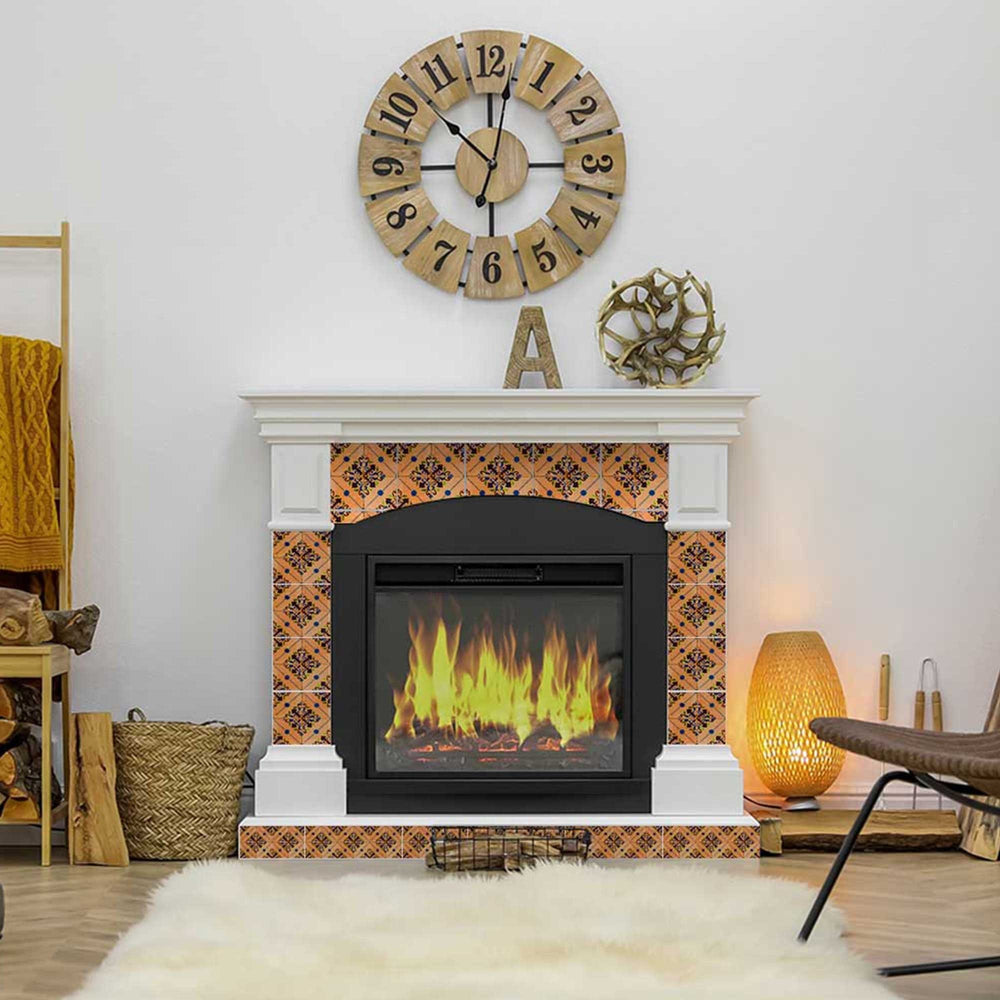 5" X 5" Golden Rio Removable Peel and Stick Tiles - Homeroots - Flyclothing LLC