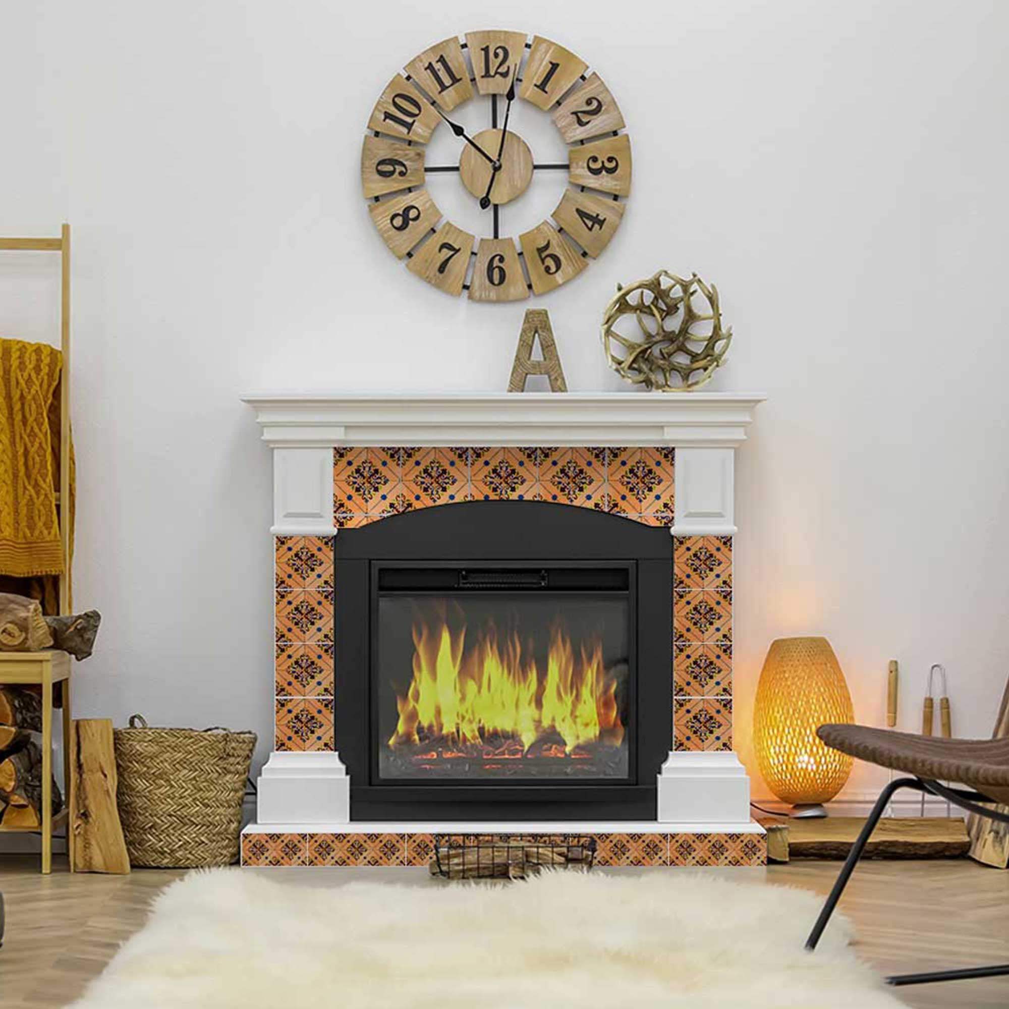 8" X 8" Golden Rio Removable Peel and Stick Tiles - Homeroots - Flyclothing LLC