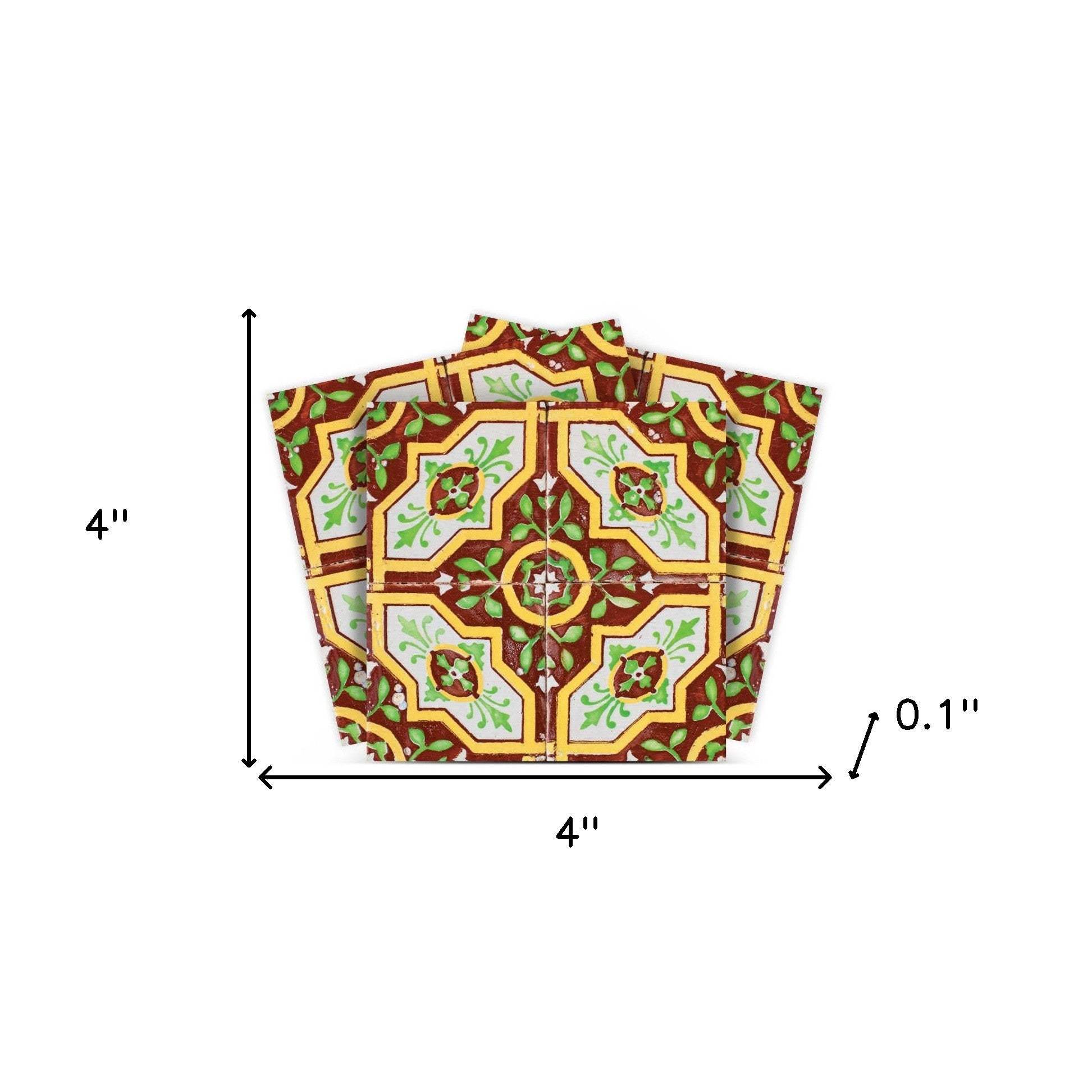 4" X 4" Gloria Removable Peel And Stick Tiles - Homeroots - Flyclothing LLC