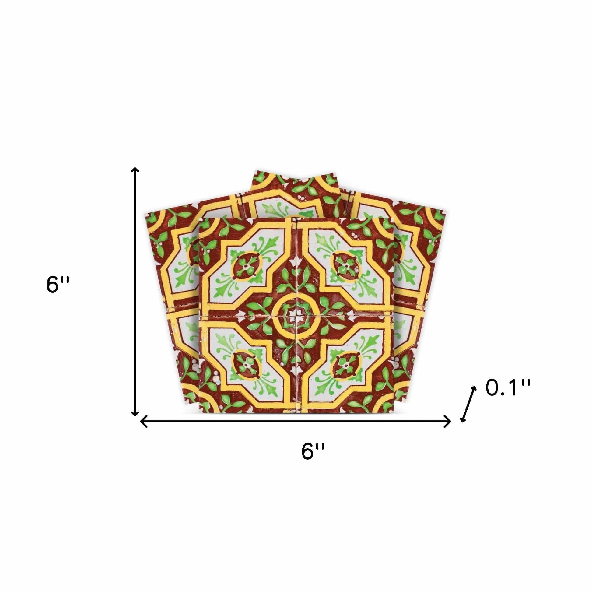 6" X 6" Gloria Removable Peel and Stick Tiles - Homeroots - Flyclothing LLC