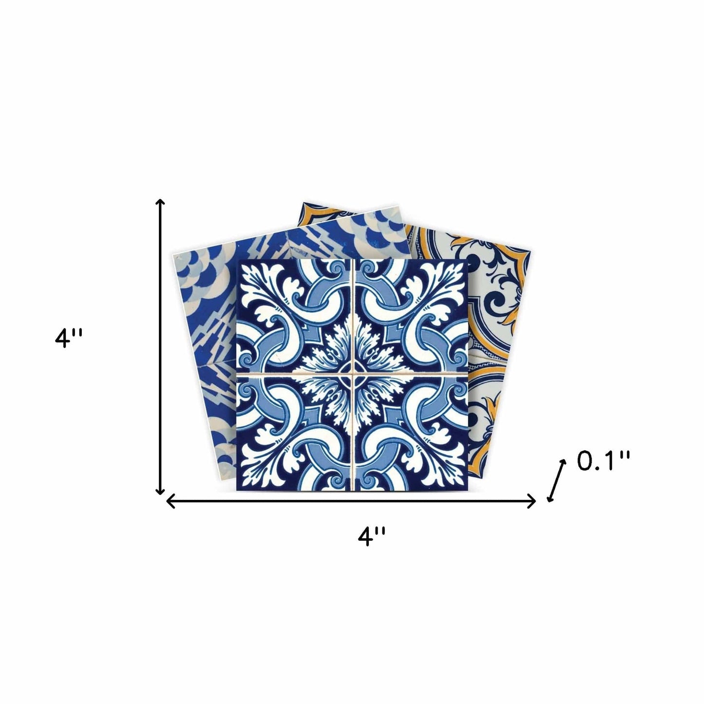 4" X 4" Randy Mutli Mosaic Peel And Stick Tiles - Homeroots - Flyclothing LLC