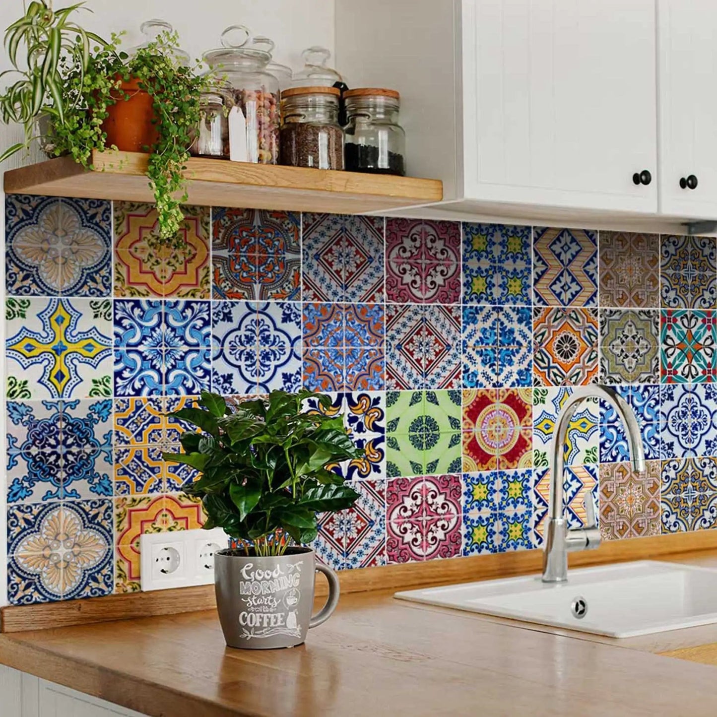 4" X 4" Linna Mutli Mosaic Peel And Stick Tiles - Homeroots - Flyclothing LLC