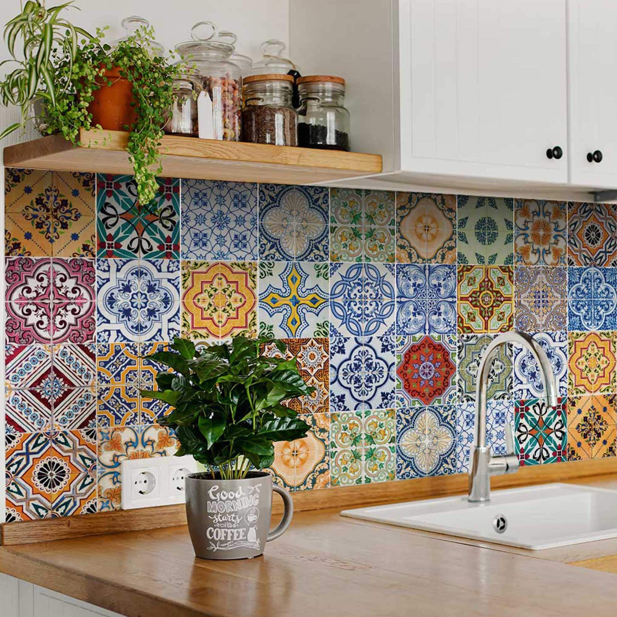 4" X 4" Josephina Mutli Mosaic Peel And Stick Tiles - Homeroots - Flyclothing LLC