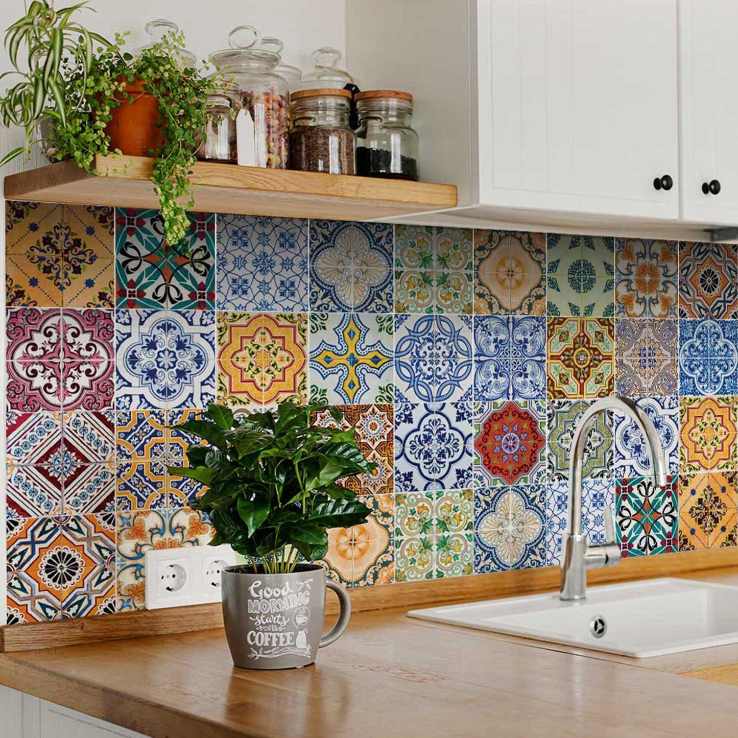 5" X 5" Josephina Mutli Mosaic Peel and Stick Tiles - Homeroots - Flyclothing LLC