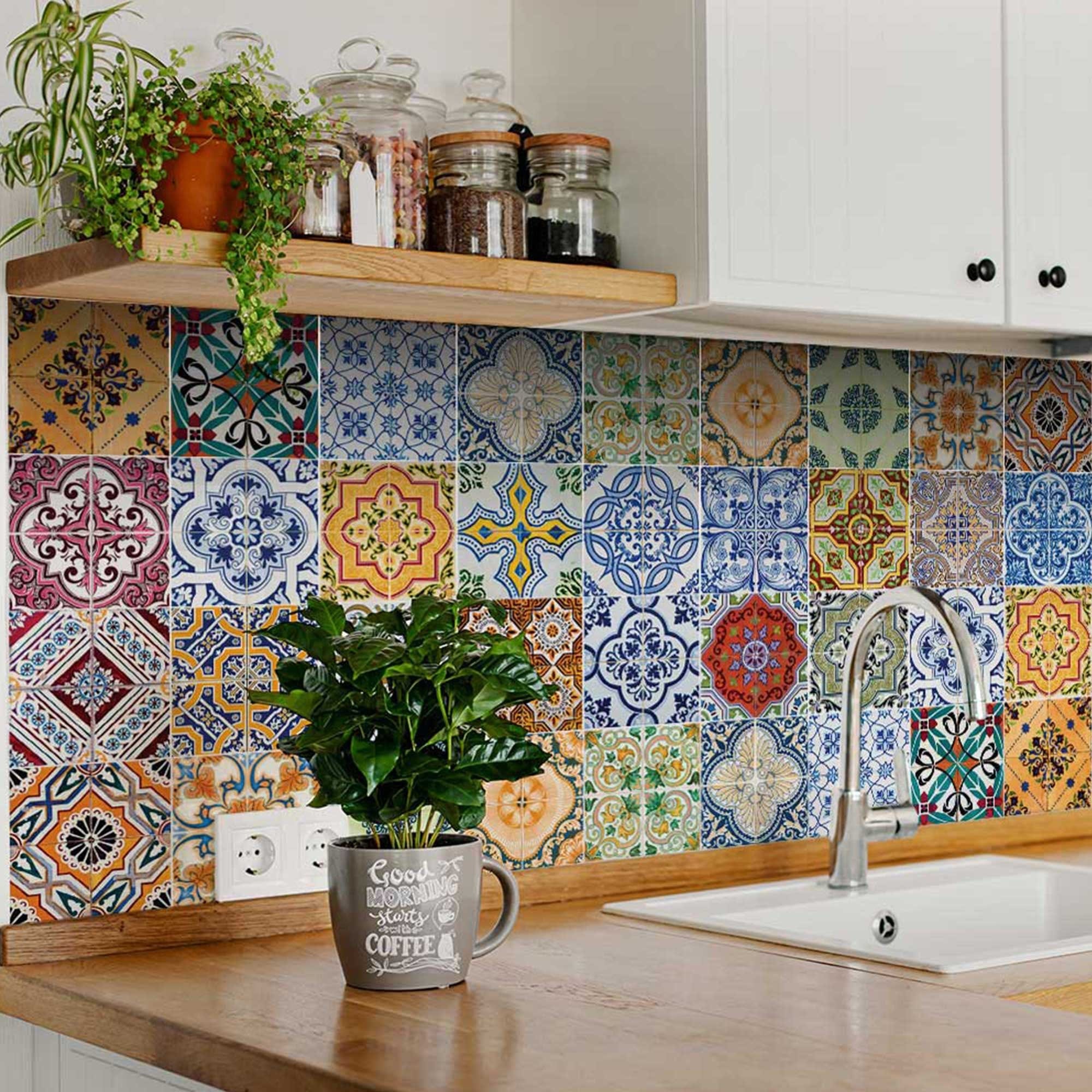 6" X 6" Josephina Mutli Mosaic Peel and Stick Tiles - Homeroots - Flyclothing LLC