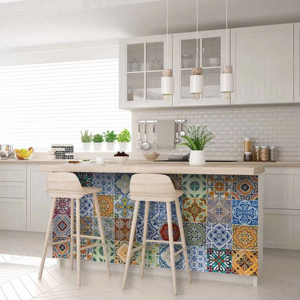 7" X 7" Josephina Mutli Mosaic Peel and Stick Tiles - Homeroots - Flyclothing LLC