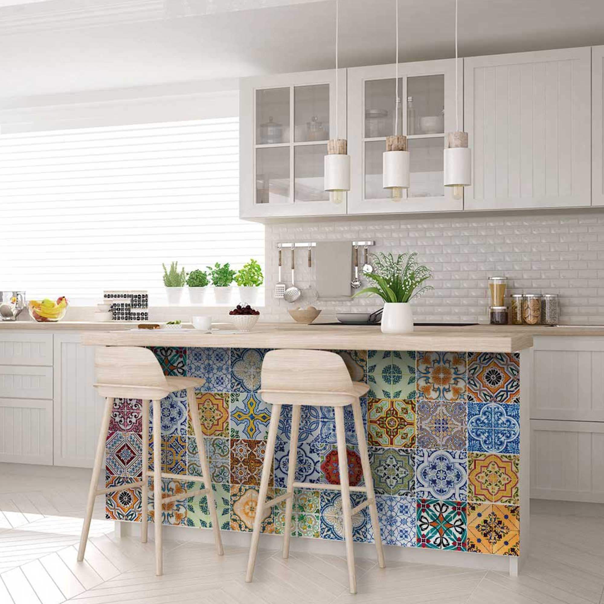 8" X 8" Josephina Mutli Mosaic Peel and Stick Tiles - Homeroots - Flyclothing LLC