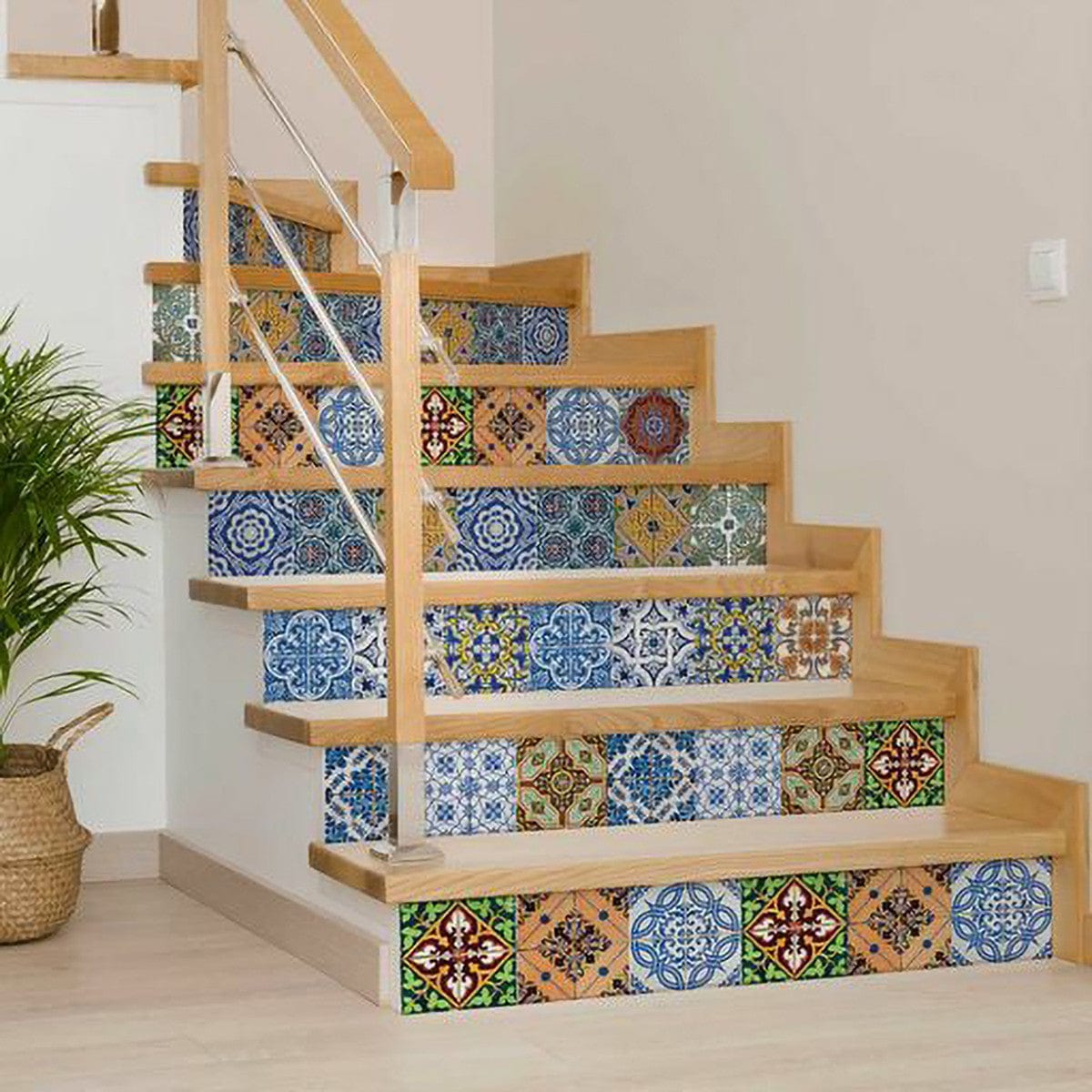 5" X 5" Jessa Mutli Mosaic Peel and Stick Tiles - Homeroots - Flyclothing LLC