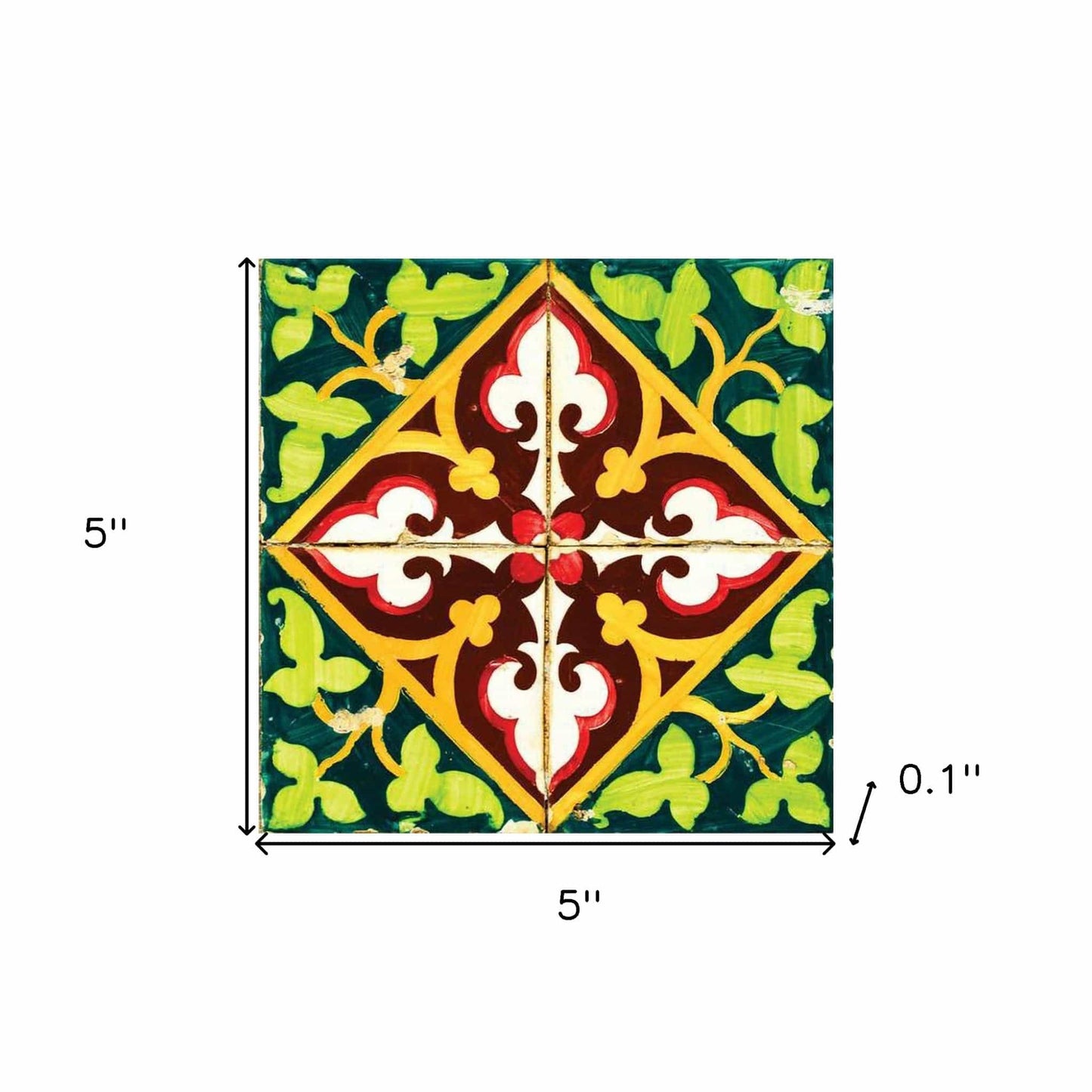 5" X 5" Jessa Mutli Mosaic Peel and Stick Tiles - Homeroots - Flyclothing LLC