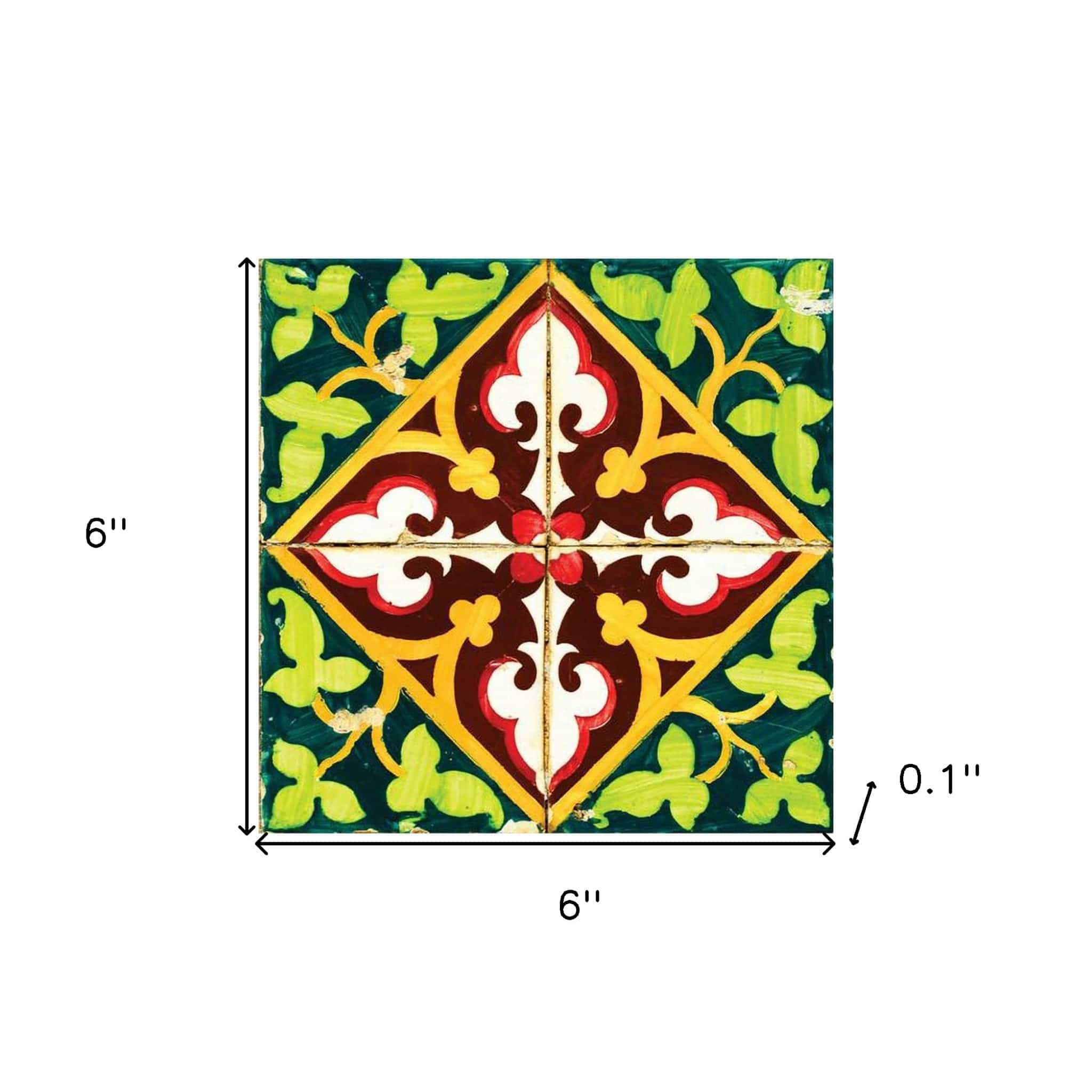 6" X 6" Jessa Mutli Mosaic Peel and Stick Tiles - Homeroots