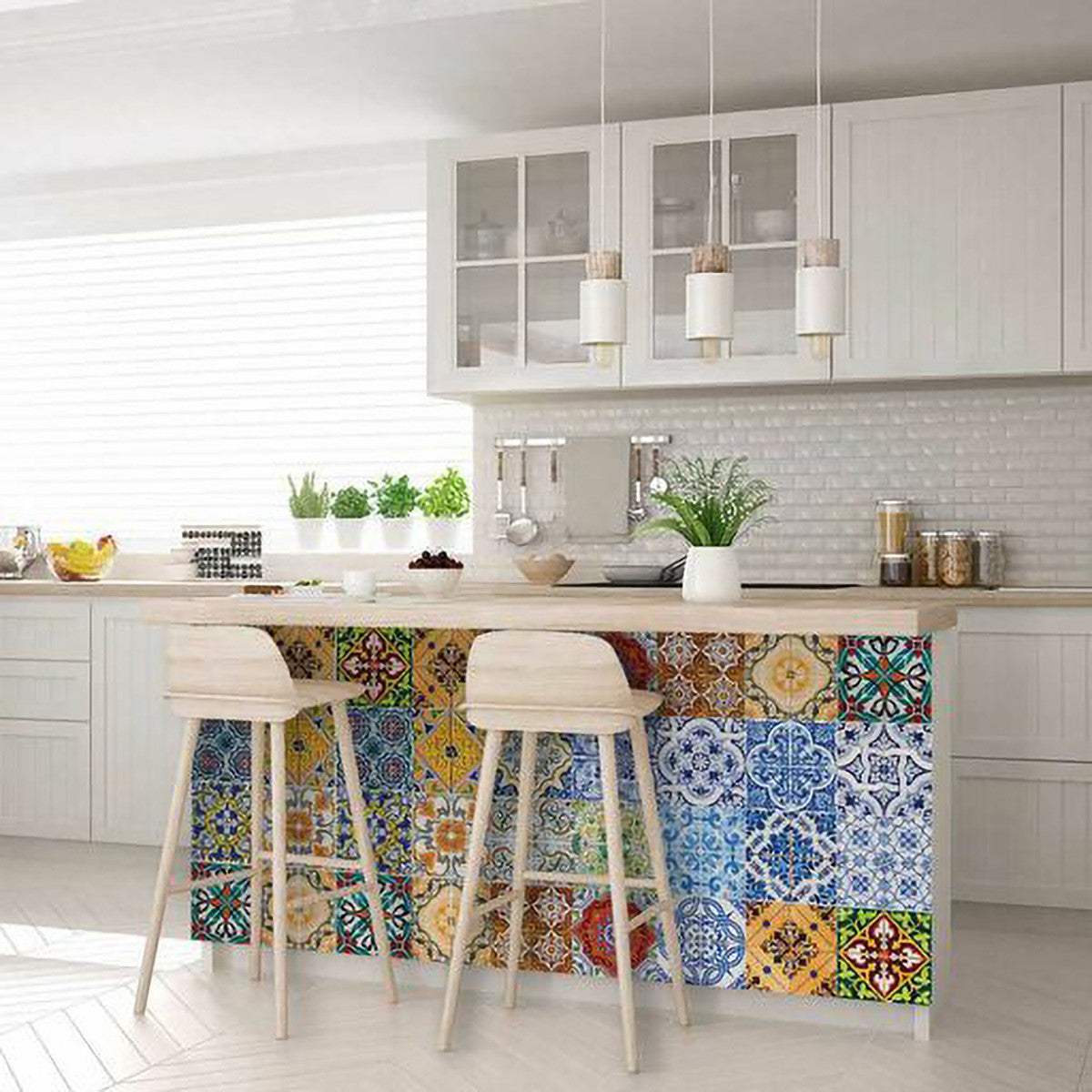 7" X 7" Jessa Mutli Mosaic Peel and Stick Tiles - Homeroots - Flyclothing LLC