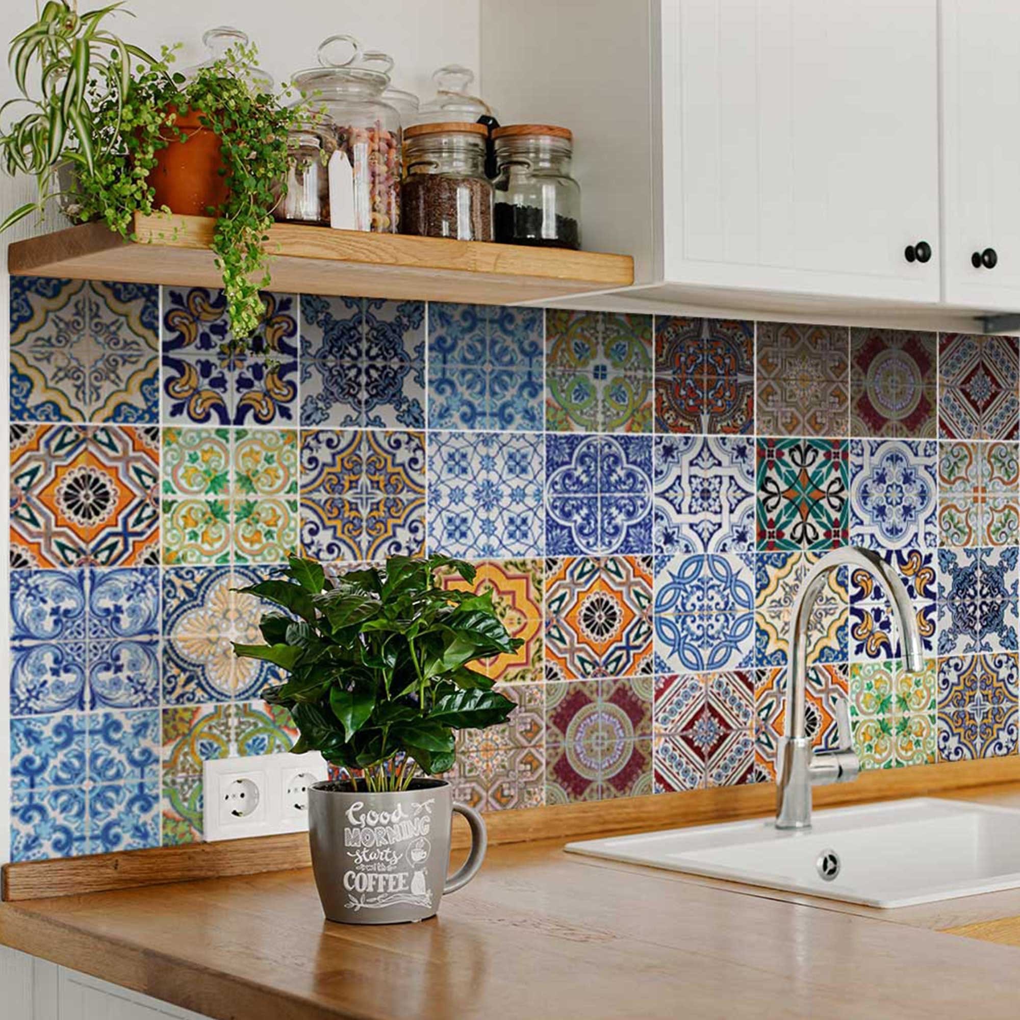 6" X 6" Kyla Mutli Mosaic Peel and Stick Tiles - Homeroots