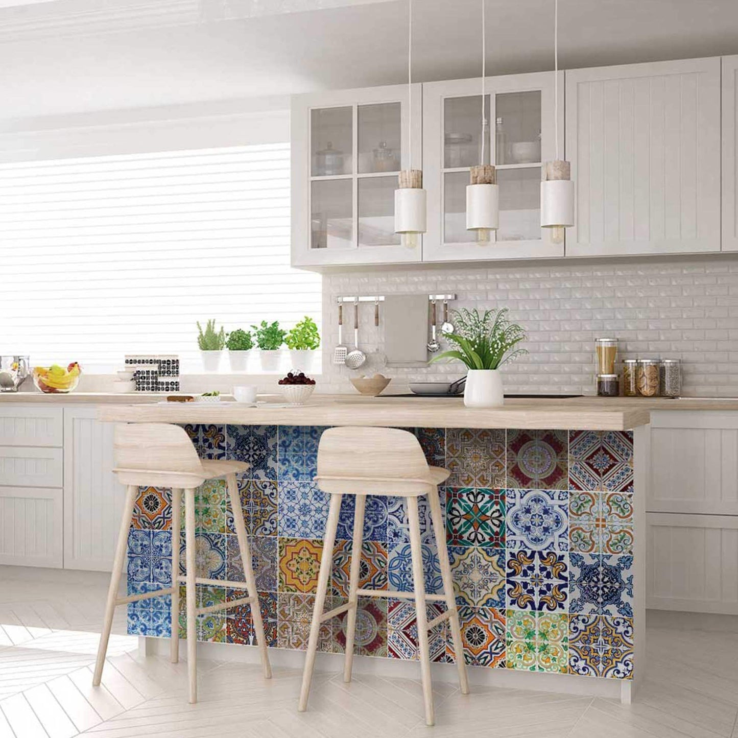 7" X 7" Kyla Mutli Mosaic Peel and Stick Tiles - Homeroots - Flyclothing LLC