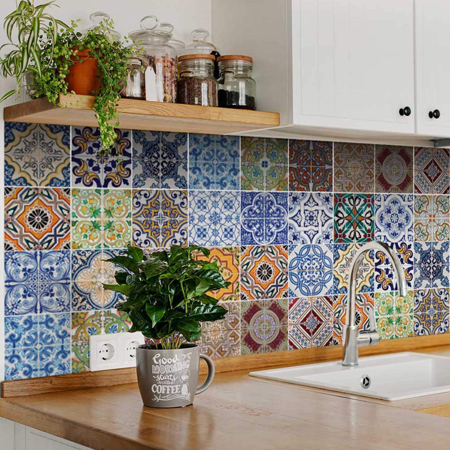 8" X 8" Kyla Mutli Mosaic Peel and Stick Tiles - Homeroots - Flyclothing LLC