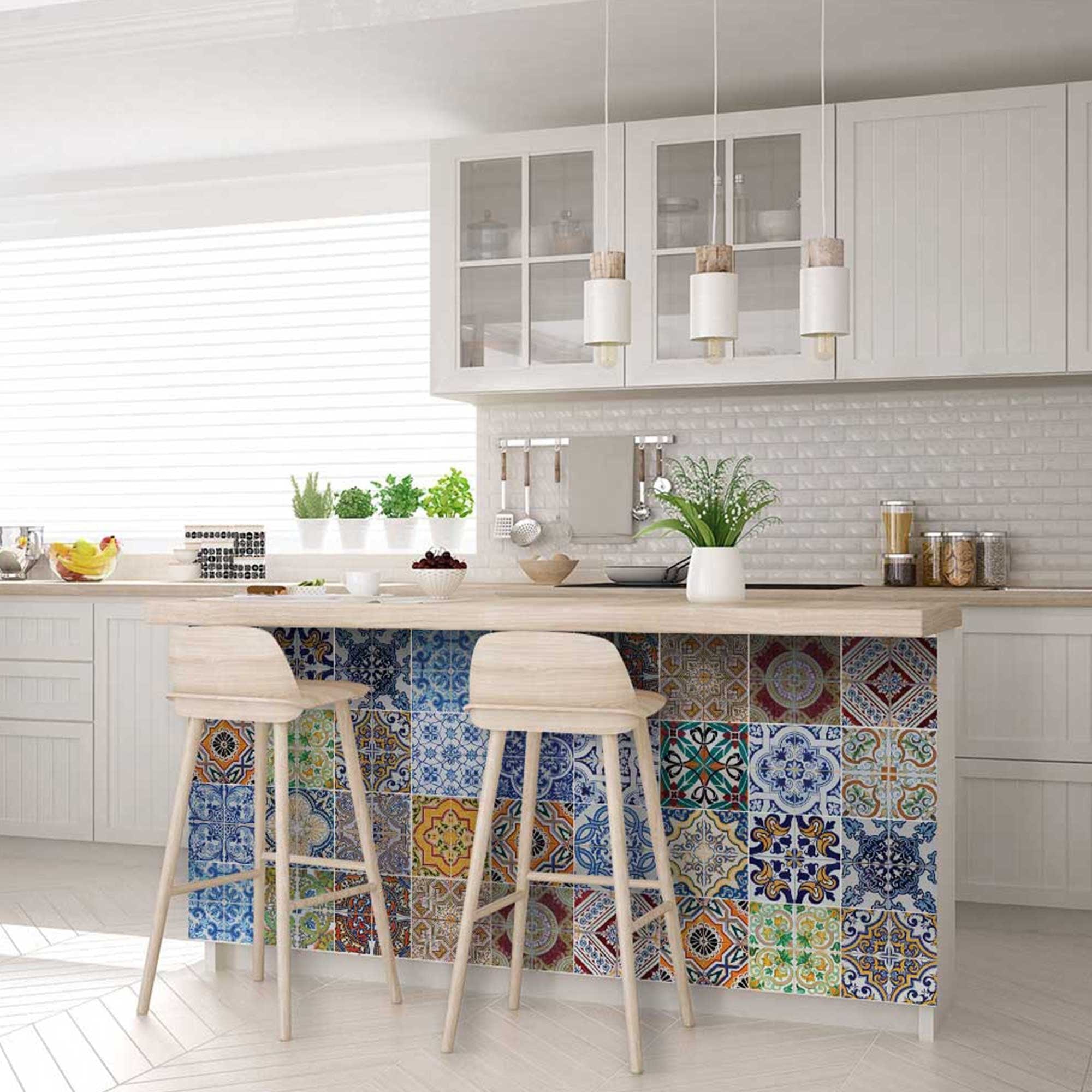 8" X 8" Kyla Mutli Mosaic Peel and Stick Tiles - Homeroots - Flyclothing LLC