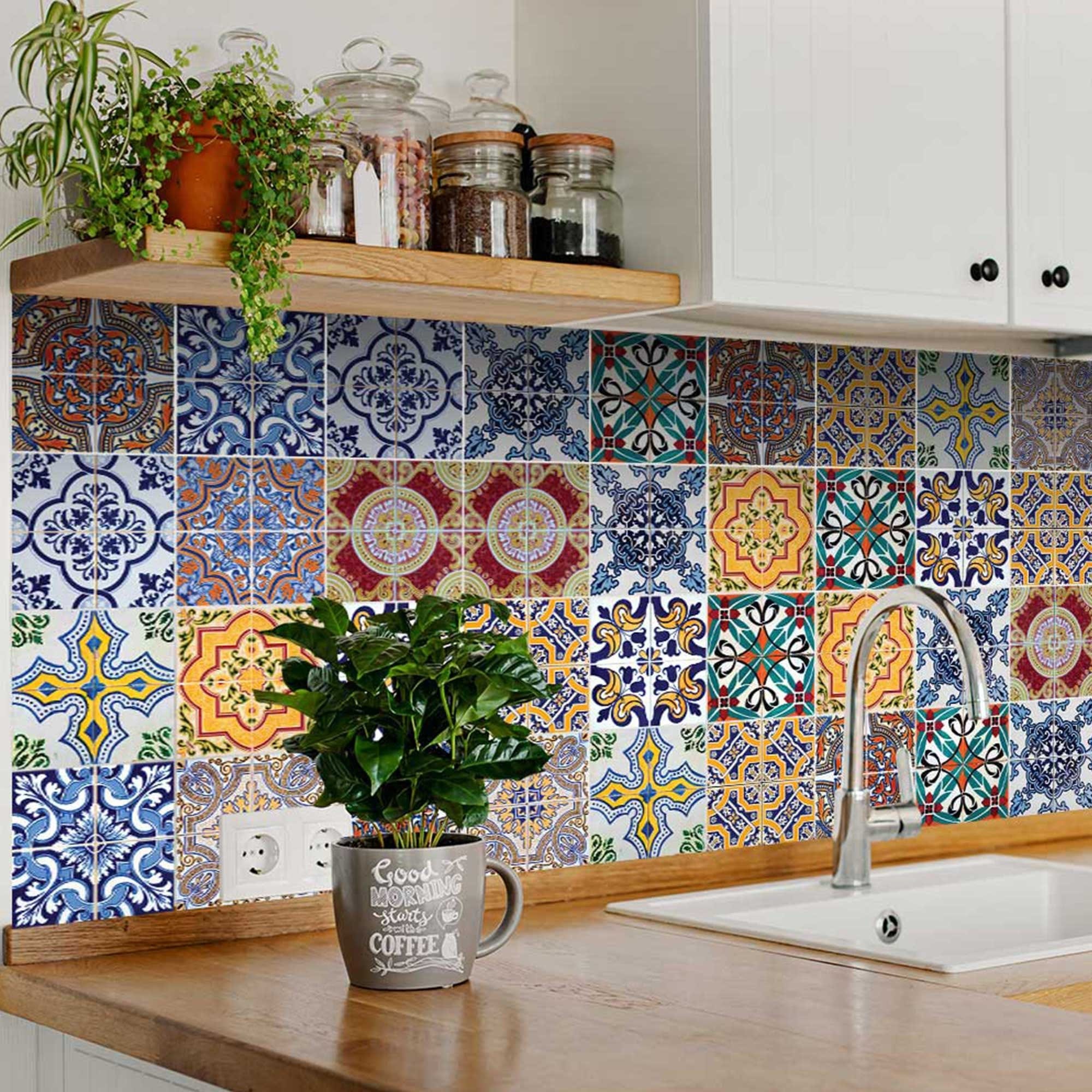 6" X 6" Addina Mutli Mosaic Peel and Stick Tiles - Homeroots