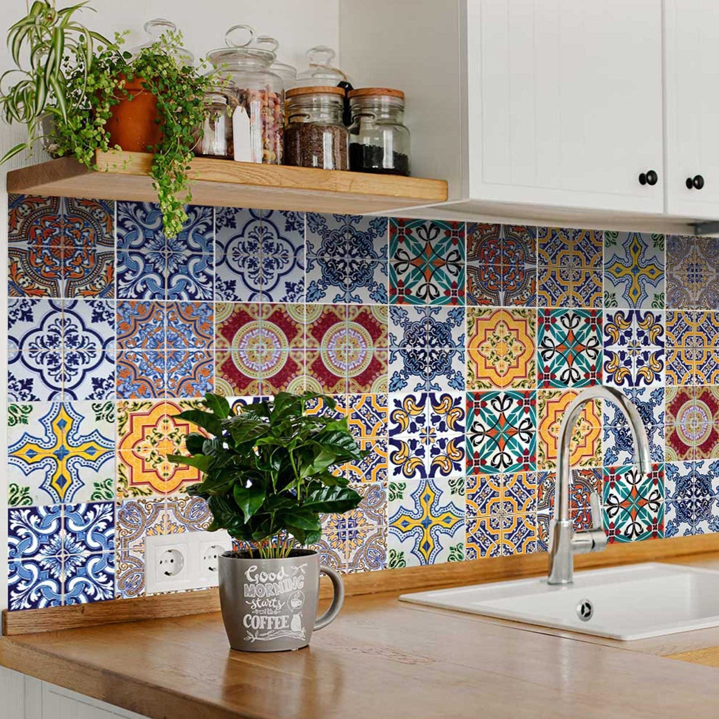 6" X 6" Addina Mutli Mosaic Peel and Stick Tiles - Homeroots - Flyclothing LLC