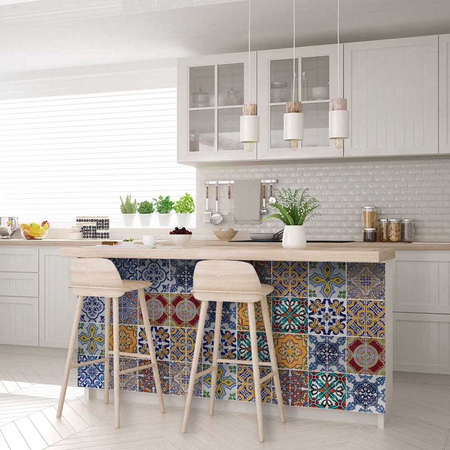 6" X 6" Addina Mutli Mosaic Peel and Stick Tiles - Homeroots - Flyclothing LLC